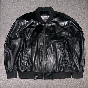 90s Pelle Studio Wilson’s Black Leather Bomber Jacket